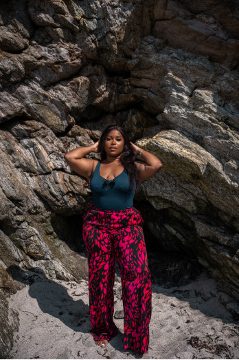 Pantalon fluide grande taille