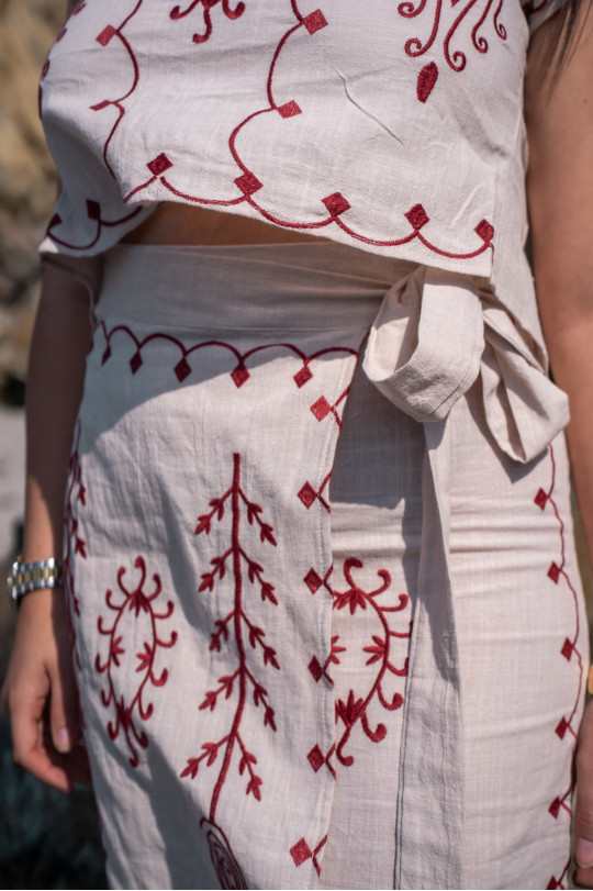Ensemble femme effet lin