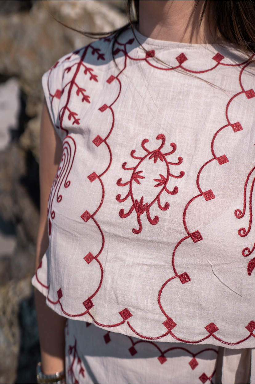 Ensemble femme effet lin