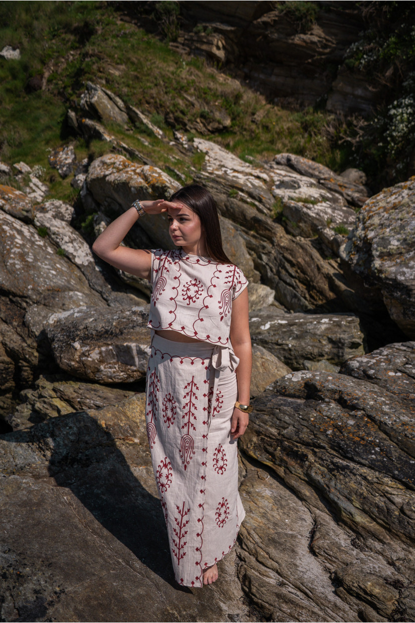 Ensemble femme effet lin