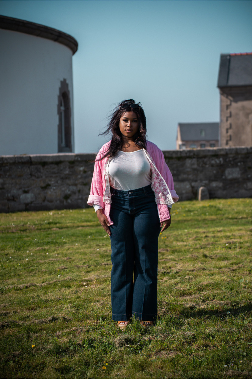 veste matelassée rose