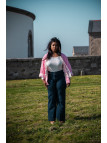 veste matelassée rose
