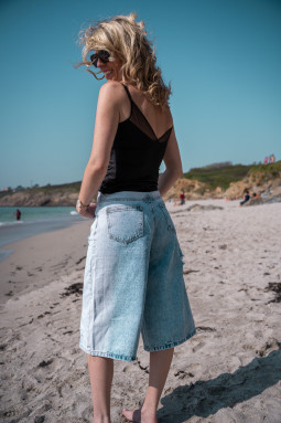 Bermuda femme en jean