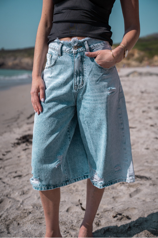 Bermuda femme en jean