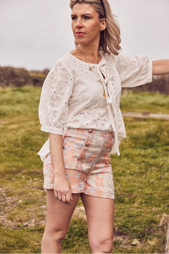 Short femme corail