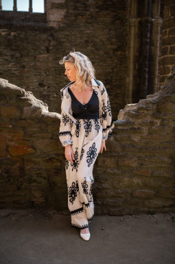 Ensemble noir et blanc motifs