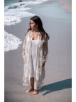 Robe longue blanche dentelle