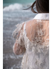 Robe longue blanche dentelle