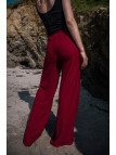 pantalon femme large prune