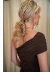 haut asymétrique marron épaule dénudé