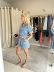 Combi short jean clair Calie Oraje