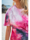 Robe satinée rose