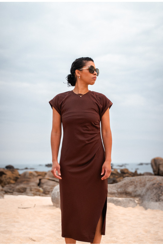 Robe longue chocolat