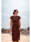 Robe longue chocolat