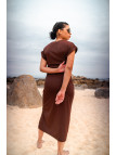 Robe longue chocolat