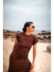 Robe longue chocolat