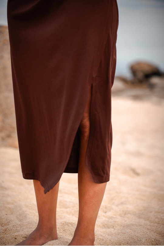 Robe longue chocolat