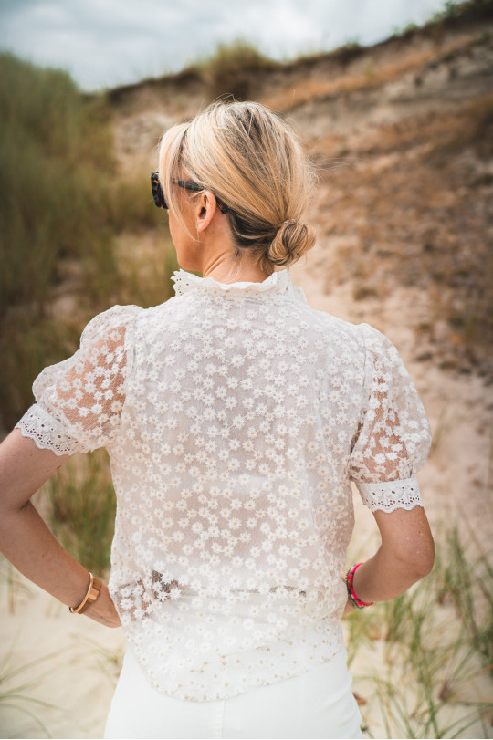 Chemise motif pâquerettes