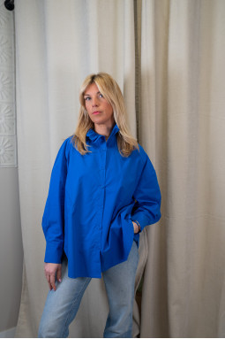 Chemise loose bleue