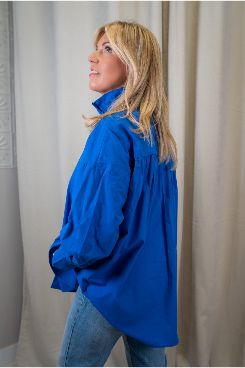 Chemise loose bleue