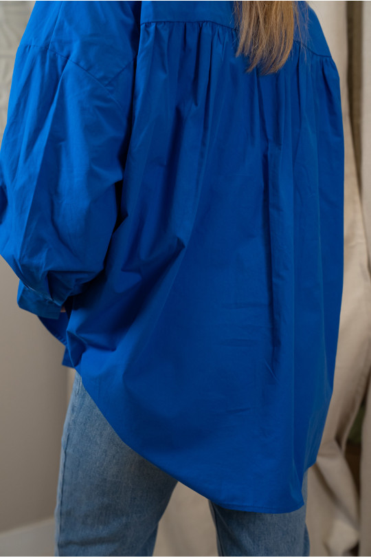 Chemise loose bleue
