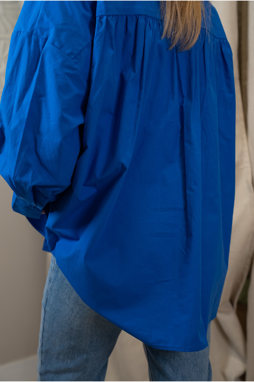 Chemise loose bleue