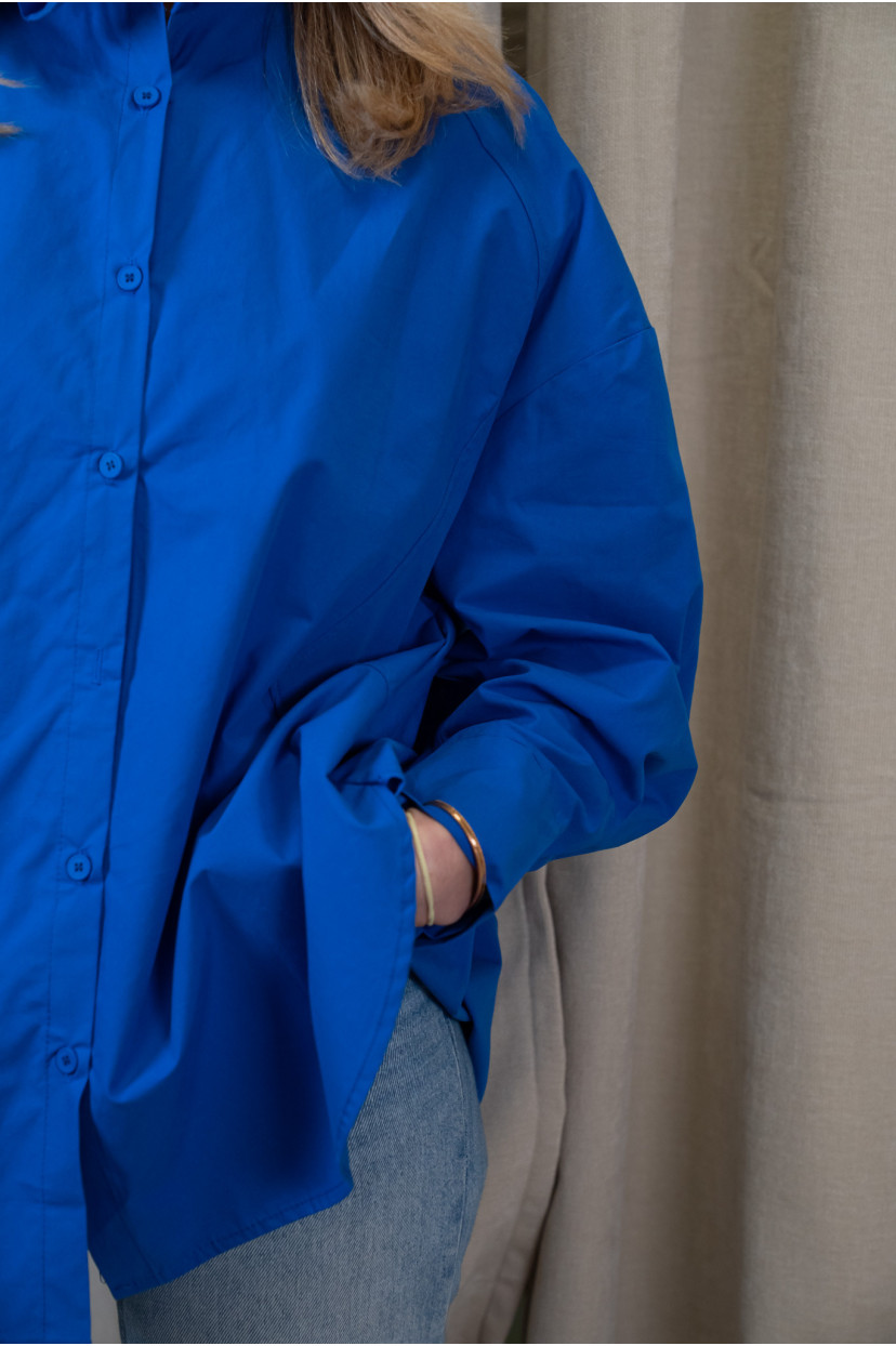 Chemise loose bleue